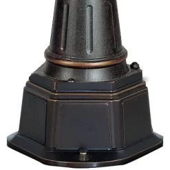 John Timberland Mediterranean Outdoor Post Light Street Lantern 3 Light Veranda Bronze 100" Clear Hammered Glass For Exterior Yard -John Timberland GUEST a7887b4f 4b18 4255 b964 0bb7113c41a2