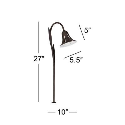 John Timberland Tulip 27" High Dark Rust LED Landscape Lights Set Of 2 10 John Timberland Tulip 27" High Dark Rust LED Landscape Lights Set Of 2 - Image 8