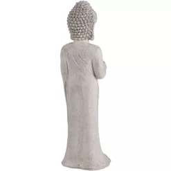 John Timberland Standing Buddha Statue Sculpture Zen Garden Decor Indoor Outdoor Front Porch Patio Yard Outside Home Balcony Gray Faux Stone 32" Tall -John Timberland GUEST abefa32a 0e12 4798 aa0d e1618aa200b2