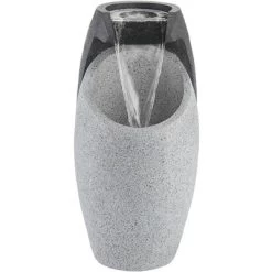 John Timberland Modern Outdoor Floor Water Fountain With Light LED 25" High Waterfall For Yard Garden Patio Deck Home -John Timberland GUEST ac2ce4e5 ba95 4cb4 bfc5 3ee630ab7f5e