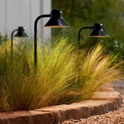 John Timberland Jayce 18 1/2" High Black LED Landscape Path Lights Set Of 2 -John Timberland GUEST acde2fdb 3c4a 4e33 bb93 9d10a71d6aa3