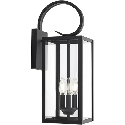 John Timberland Mira Modern Outdoor Wall Light Fixture Flat Black 21 1/2" Clear Glass For Post Exterior Barn Deck House Porch Yard Posts Patio Home 8 John Timberland Mira Modern Outdoor Wall Light Fixture Flat Black 21 1/2" Clear Glass For Post Exterior Barn Deck House Porch Yard Posts Patio Home - Image 6