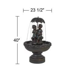 John Timberland Boy And Girl Under Umbrella Modern Outdoor Water Fountain 40" For Yard Garden Patio Home Deck Porch House Exterior Balcony Roof Decor 14 John Timberland Boy And Girl Under Umbrella Modern Outdoor Water Fountain 40" For Yard Garden Patio Home Deck Porch House Exterior Balcony Roof Decor -John Timberland GUEST b12fd0d1 2b84 4e49 a5c1 973908f5ec3d