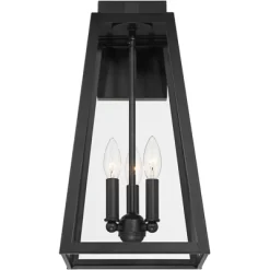 John Timberland Arrington Modern Outdoor Wall Light Fixture Mystic Black Metal 20" Clear Glass For Post Exterior Barn Deck House Porch Yard Posts Home -John Timberland GUEST b3f58ce4 9ac3 4fd9 91a4 5f0efe8611b9