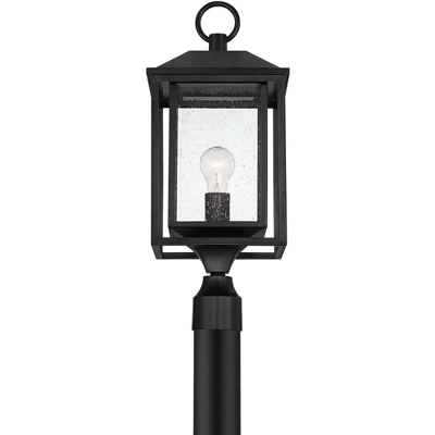 John Timberland Califa Modern Outdoor Post Light Black Metal Cage 21 3/4" Clear Seedy Glass For Exterior Barn Deck House Porch Yard Patio Home Outside 5 John Timberland Califa Modern Outdoor Post Light Black Metal Cage 21 3/4" Clear Seedy Glass For Exterior Barn Deck House Porch Yard Patio Home Outside - Image 3