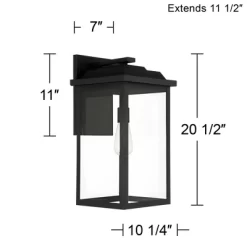 John Timberland Eastcrest Modern Outdoor Wall Light Fixture Textured Black 20 1/2" Clear Glass Panels For Post Exterior Barn Deck House Porch Patio -John Timberland GUEST b8265733 34a5 4e78 b422 b31e8e0b83fc
