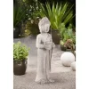 John Timberland Standing Buddha Statue Sculpture Zen Garden Decor Indoor Outdoor Front Porch Patio Yard Outside Home Balcony Gray Faux Stone 32" Tall -John Timberland GUEST b91c331c b3cb 4e8c afdf 2454111236f4