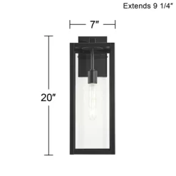 John Timberland Titan Modern Outdoor Wall Light Fixture Mystic Black 20" Clear Glass For Post Exterior Barn Deck House Porch Yard Patio Home Outside -John Timberland GUEST b91e2f5d fc56 4884 9210 760be86e7e92