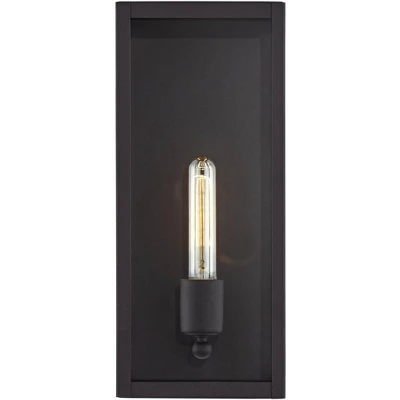 John Timberland Modern Industrial Outdoor Wall Light Fixture Sand Black 14 1/4" Clear Glass For Exterior House Porch Patio Outside 6 John Timberland Modern Industrial Outdoor Wall Light Fixture Sand Black 14 1/4" Clear Glass For Exterior House Porch Patio Outside - Image 4