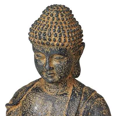 John Timberland Rustic Zen Buddha Outdoor Floor Water Fountain With Light LED 21" High Sitting For Yard Garden Patio Deck Home 4 John Timberland Rustic Zen Buddha Outdoor Floor Water Fountain With Light LED 21" High Sitting For Yard Garden Patio Deck Home - Image 2