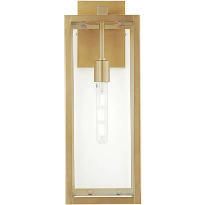 John Timberland Titan Modern Outdoor Wall Light Fixture Soft Gold 20 1/4" Clear Glass For Post Exterior Barn Deck House Porch Yard Posts Patio Home 6 John Timberland Titan Modern Outdoor Wall Light Fixture Soft Gold 20 1/4" Clear Glass For Post Exterior Barn Deck House Porch Yard Posts Patio Home - Image 4