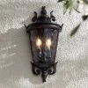 John Timberland Casa Marseille Vintage Rustic Outdoor Wall Light Fixture Textured Black Scroll 17" Clear Hammered Glass For Post Exterior Barn Deck -John Timberland GUEST bf071fa9 d28b 4763 a70b 076fbb58ea12