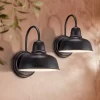 John Timberland Urban Barn Industrial Rustic Wall Light Sconces Set Of 2 Oil Rubbed Bronze Hardwire 8 1/2" Fixture Gooseneck Arm For Bedroom Bathroom -John Timberland GUEST bf502adb 2eb8 4d8f 8c8d cccd6174f0de