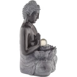 John Timberland Sitting Buddha Zen Outdoor Water Fountain With LED Light 28" For Yard Garden Patio Deck Porch House Exterior Balcony Meditation -John Timberland GUEST c055736f c9bb 4481 9b5b 93e5f65095a4