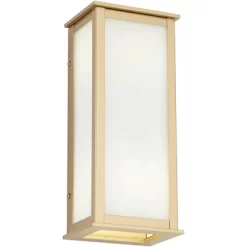 John Timberland Modern Outdoor Wall Light Fixture Warm Gold 12 3/4" Milky White Glass Shade For Exterior Barn Deck House Porch Yard Patio Outside Home -John Timberland GUEST c0671d4d 1c5e 47ee 8767 ec6c2d6c004f