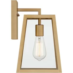 John Timberland Arrington Modern Outdoor Wall Light Fixture Soft Gold Metal 13" Clear Glass For Post Exterior Barn Deck House Porch Yard Posts Patio -John Timberland GUEST c1c5aeb4 3285 4257 89b8 83d6604ef263