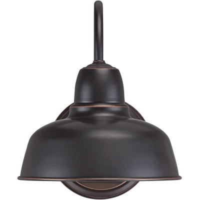 John Timberland Urban Barn Industrial Rustic Wall Light Sconces Set Of 2 Oil Rubbed Bronze Hardwire 8 1/2" Fixture Gooseneck Arm For Bedroom Bathroom 7 John Timberland Urban Barn Industrial Rustic Wall Light Sconces Set Of 2 Oil Rubbed Bronze Hardwire 8 1/2" Fixture Gooseneck Arm For Bedroom Bathroom - Image 5