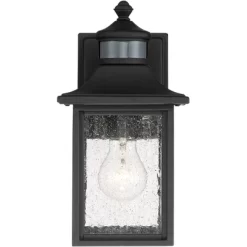John Timberland Moray Bay Mission Outdoor Wall Light Fixture Black Motion Sensor Dusk To Dawn 11 1/2" Seedy Glass For Post Exterior Barn Deck House 12 John Timberland Moray Bay Mission Outdoor Wall Light Fixture Black Motion Sensor Dusk To Dawn 11 1/2" Seedy Glass For Post Exterior Barn Deck House -John Timberland GUEST c2cc14fc ac8f 4d47 8f76 380a953abd59