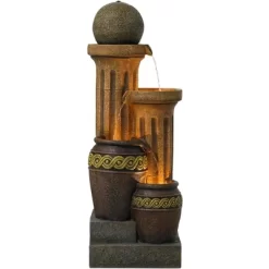John Timberland Sphere Jugs And Column Rustic Cascading Outdoor Floor Water Fountain With LED Light 50" For Yard Garden Patio Home Deck Porch House -John Timberland GUEST c363c1c0 fb5c 41b8 888e 3a858dafd868