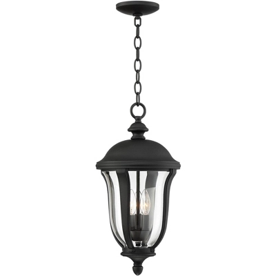 John Timberland Park Sienna Vintage Outdoor Hanging Light Black Metal 20" Clear Glass For Post Exterior Barn Deck House Porch Yard Patio Home Outside 6 John Timberland Park Sienna Vintage Outdoor Hanging Light Black Metal 20" Clear Glass For Post Exterior Barn Deck House Porch Yard Patio Home Outside - Image 4