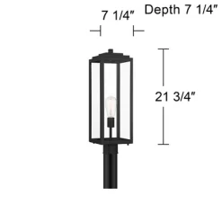 John Timberland Titan Modern Outdoor Post Light Mystic Black 21 3/4" Clear Glass Panels For Exterior Barn Deck House Porch Yard Patio Home Outside -John Timberland GUEST c5accce4 b37d 4353 8288 4e8009ff2e42
