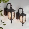 John Timberland Bellagio Vintage Outdoor Wall Light Fixtures Set Of 2 Veranda Bronze Downbridge 16 1/2" Champagne Hammered Glass For Post Exterior -John Timberland GUEST c5f3b6d3 2655 41ce b493 98ff899759d2