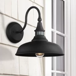 John Timberland Gough Rustic Industrial Wall Light Fixture Set Of 2 Texturized Black Dusk To Dawn Motion Sensor 12 1/2" For Post Exterior Barn Deck -John Timberland GUEST c69d3897 cdb8 4273 bb50 575e4fefac46