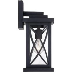 John Timberland Woodland Park Outdoor Wall Light Fixture Black Dusk To Dawn 15" Clear Glass For Post Exterior Barn Deck House Porch Yard Patio Home -John Timberland GUEST c6efa28d b4f1 4ea4 ac76 39fa76e2932b