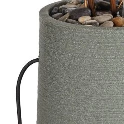 John Timberland Leonisis Rustic Cascading Leaves Outdoor Floor Water Fountain 38 1/2" For Yard Garden Patio Home Deck Lawn Porch House -John Timberland GUEST cbd56acc 7076 4acf b879 9f56eee984f1