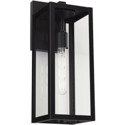 John Timberland Titan Modern Outdoor Wall Light Fixture Mystic Black 17" Clear Glass For Post Exterior Barn Deck House Porch Yard Patio Home Outside -John Timberland GUEST cc7537b6 9e0c 4982 aa16 30c8580ed721