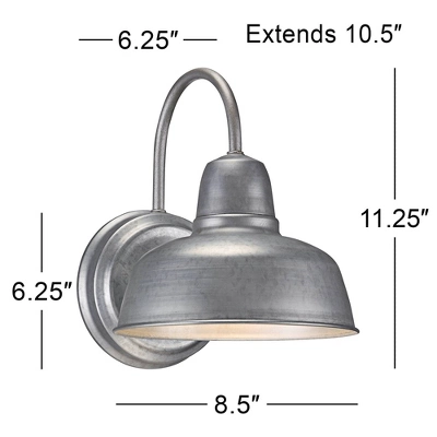 John Timberland Rustic Outdoor Wall Light Fixture Urban Barn Galvanized 11 1/4" Sconce For House Farmhouse Deck Porch Patio 8 John Timberland Rustic Outdoor Wall Light Fixture Urban Barn Galvanized 11 1/4" Sconce For House Farmhouse Deck Porch Patio - Image 6