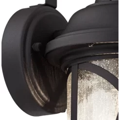 John Timberland Capistrano Mission Outdoor Wall Light Fixtures Set Of 2 Black Dusk To Dawn Motion Sensor 15 3/4" Clear Seeded Glass For Post Exterior -John Timberland GUEST cd2a5468 49b0 4a11 89e5 decc3000eef8