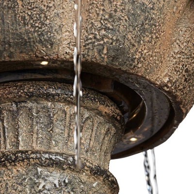 John Timberland Louvre Rustic 3 Tier Cascading Outdoor Floor Water Fountain With LED Light 44" For Yard Garden Patio Home Deck Porch Exterior Balcony 7 John Timberland Louvre Rustic 3 Tier Cascading Outdoor Floor Water Fountain With LED Light 44" For Yard Garden Patio Home Deck Porch Exterior Balcony - Image 5