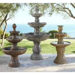 John Timberland Tuscan Garden Rustic 3 Tier Basin Outdoor Floor Water Fountain 41 1/2" For Yard Backyard Garden Patio Home Deck Porch House Exterior 10 John Timberland Tuscan Garden Rustic 3 Tier Basin Outdoor Floor Water Fountain 41 1/2" For Yard Backyard Garden Patio Home Deck Porch House Exterior -John Timberland GUEST d0a53f45 f8c4 4e98 ad80 cd7c0e004658 1