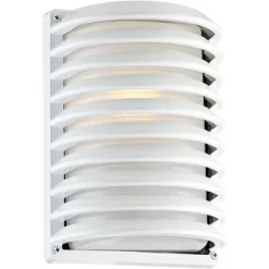 John Timberland Modern Industrial Outdoor Wall Light Fixture White Grid 10" Frosted Glass For Post Exterior Barn Deck House Porch Yard Posts Patio -John Timberland GUEST d0f3962d 4761 472a ac9f fcb2b5c160e8