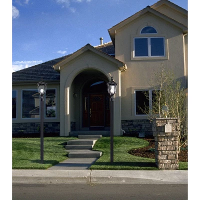 John Timberland Bellagio Vintage Rustic Outdoor Post Light Black 21" Clear Hammered Glass For Exterior Barn Deck Post Light House Porch Yard Patio 7 John Timberland Bellagio Vintage Rustic Outdoor Post Light Black 21" Clear Hammered Glass For Exterior Barn Deck Post Light House Porch Yard Patio - Image 5