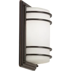 John Timberland Habitat Modern Outdoor Wall Light Fixtures Set Of 2 Rubbed Bronze 11" Opal Glass For Post Exterior Barn Deck House Porch Yard Patio -John Timberland GUEST d2ddcdfe 4ee0 422a 9da7 9b6c4f6de276