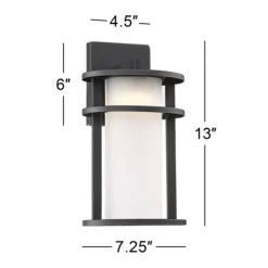 John Timberland Aline Modern Outdoor Wall Light Fixtures Set Of 2 Black Metal LED 13" White Frosted Glass For Post Exterior Barn Deck 13 John Timberland Aline Modern Outdoor Wall Light Fixtures Set Of 2 Black Metal LED 13" White Frosted Glass For Post Exterior Barn Deck -John Timberland GUEST d315ae6b 7ba6 4bb2 8d17 5bd80b0f7ebc