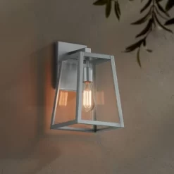 John Timberland Arrington Modern Outdoor Wall Light Fixture Silver Steel 13" Clear Glass For Post Exterior Barn Deck House Porch Yard Posts Patio Home -John Timberland GUEST d3cca762 7498 4788 8507 1dad528aef45