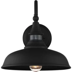 John Timberland Gough Rustic Industrial Wall Light Fixture Set Of 2 Texturized Black Dusk To Dawn Motion Sensor 12 1/2" For Post Exterior Barn Deck -John Timberland GUEST d556f95f fa88 4b2f 8f80 8322dc5c99ed