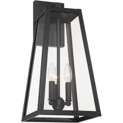 John Timberland Arrington Modern Outdoor Wall Light Fixture Mystic Black Metal 20" Clear Glass For Post Exterior Barn Deck House Porch Yard Posts Home -John Timberland GUEST d594262a 9872 4983 9d8b 2a66425c0faf