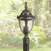 John Timberland Traditional Outdoor Post Light Bronze Cast Aluminum 19 1/2" Seedy Glass For Exterior Garden Yard Driveway -John Timberland GUEST d6a5f4d8 b5d8 4ae2 bf22 7321f2e823c7