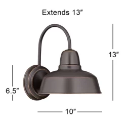 John Timberland Rustic Farmhouse Outdoor Wall Light Fixture Urban Barn Oil Rubbed Bronze Steel 13" For Exterior House Porch Patio 11 John Timberland Rustic Farmhouse Outdoor Wall Light Fixture Urban Barn Oil Rubbed Bronze Steel 13" For Exterior House Porch Patio -John Timberland GUEST d7c03f12 1f79 46d9 8720 22ebf8aaf6b5