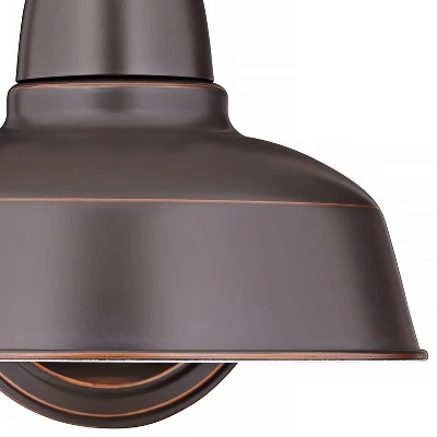 John Timberland Rustic Farmhouse Outdoor Wall Light Fixture Urban Barn Oil Rubbed Bronze Steel 13" For Exterior House Porch Patio 4 John Timberland Rustic Farmhouse Outdoor Wall Light Fixture Urban Barn Oil Rubbed Bronze Steel 13" For Exterior House Porch Patio - Image 2