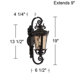 John Timberland Casa Marseille Vintage Rustic Outdoor Wall Light Fixture Veranda Bronze 19" Champagne Hammered Glass For Post Exterior Barn Deck House -John Timberland GUEST d890e25c e80b 4bea 9990 d704f6eb1454