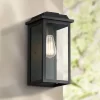 John Timberland Eastcrest Modern Outdoor Wall Light Fixture Textured Black 14" Clear Glass Panels For Post Exterior Barn Deck House Porch Yard Patio -John Timberland GUEST daeb9bf2 f914 4aca 9b7f 45381fa9852c