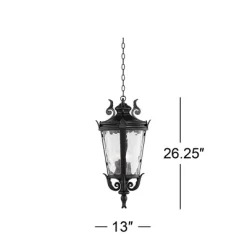 John Timberland Casa Marseille Rustic Outdoor Hanging Light Black Scroll 26 1/4" Clear Water Glass Damp Rated For Post Exterior Barn Deck House Porch 11 John Timberland Casa Marseille Rustic Outdoor Hanging Light Black Scroll 26 1/4" Clear Water Glass Damp Rated For Post Exterior Barn Deck House Porch -John Timberland GUEST dbbdd023 067d 4855 870d 27098a7fd334