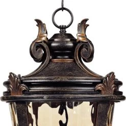 John Timberland Casa Marseille Vintage Rustic Outdoor Hanging Light Veranda Bronze Scroll 26 1/4" Champagne Water Glass For Post Exterior Barn Deck -John Timberland GUEST de0d795b 2826 4734 9cda 1cc75e031b2e
