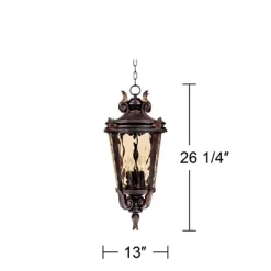 John Timberland Casa Marseille Vintage Rustic Outdoor Hanging Light Veranda Bronze Scroll 26 1/4" Champagne Water Glass For Post Exterior Barn Deck -John Timberland GUEST debdd91a 03c5 4e7b 8e6f 2d0e47242c81