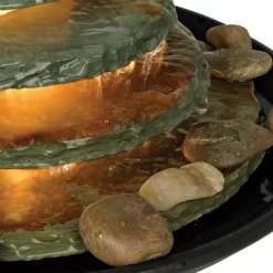 John Timberland Pyramid Rustic Zen 4 Tier Pyramid Indoor Tabletop Water Fountain With Light 10" For Table Office Desk Bedroom Living Room Relaxation 9 John Timberland Pyramid Rustic Zen 4 Tier Pyramid Indoor Tabletop Water Fountain With Light 10" For Table Office Desk Bedroom Living Room Relaxation -John Timberland GUEST df83b590 ba3f 4ebc b977 bcc093208736